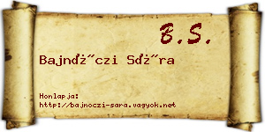 Bajnóczi Sára névjegykártya